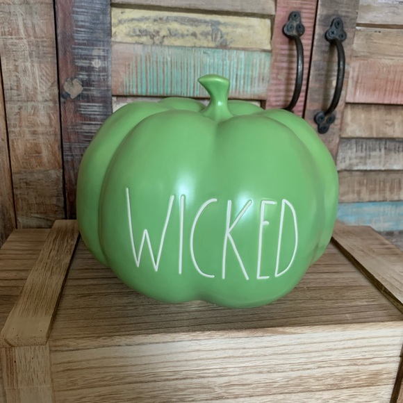 Rae Dunn Other - Rae Dunn medium WICKED green pumpkin.